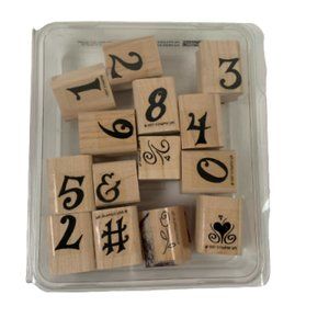 Stampin Up Rubber Stamps Numbers Not Complete Set